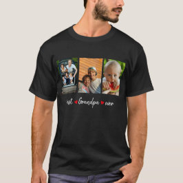 Camiseta Mejor Personalizado de fotos del abuelo jamás negr