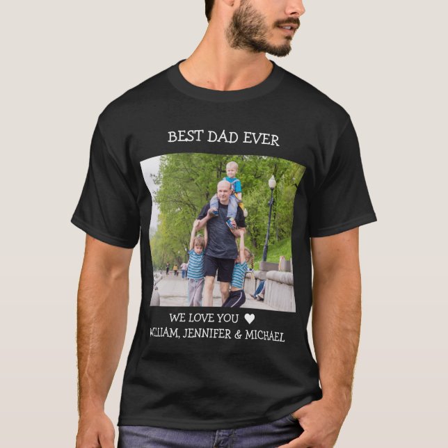 Camiseta Mejor Personalizado del Día del Padre Nunca  texto (Anverso)