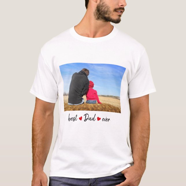 Camiseta Mejor Personalizado fotográfico de papá (Anverso)