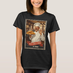 Camiseta MEJOR PESCADO Y PATATAS FRITAS DE LA CIUDAD! â€“ P