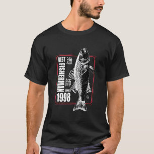 Camiseta Mejor Pescador Desde 1998 Pescando 25º 25