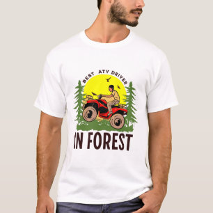 Camiseta Mejor piloto de ATV en el bosque