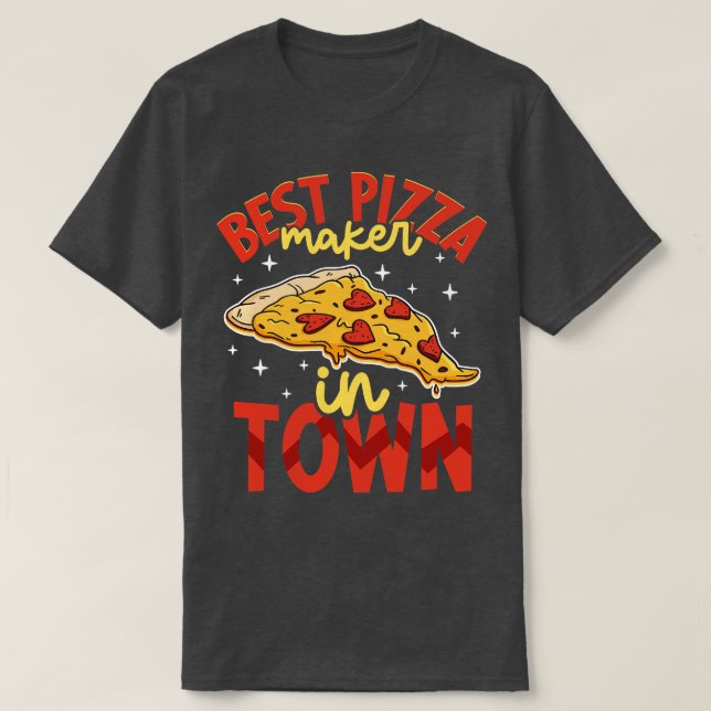 Camiseta Mejor pizza de la ciudad Hobby Pizza Maker (Diseño del anverso)
