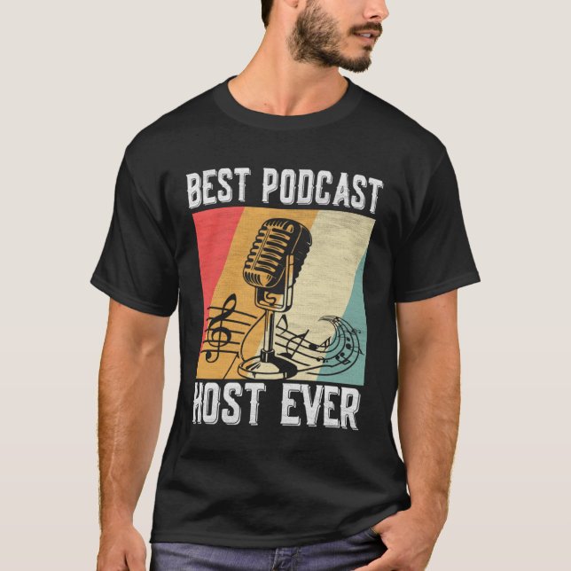 Camiseta Mejor Podcast para presentador de podcaster (Anverso)