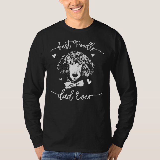 Camiseta Mejor Poodle Dad Ever Toy Dogs Lover Diseño (Anverso)