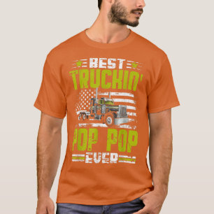 Camiseta Mejor Pop de Camión de Padres de Bandera Americana