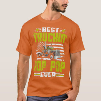 Camiseta Mejor Pop de Camión de Padres de Bandera Americana