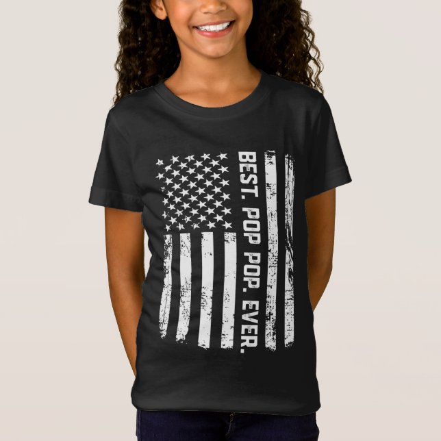 Camiseta Mejor pop que jamás haya visto bandera estadounide (Anverso)