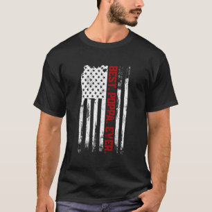 Camiseta Mejor Poppa Ever La Bandera Estadounidense Fatherâ