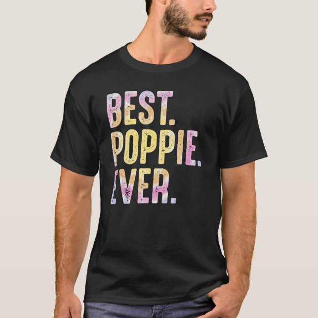Camiseta Mejor Poppie para hombres Día del Padre de abuelo (Anverso)