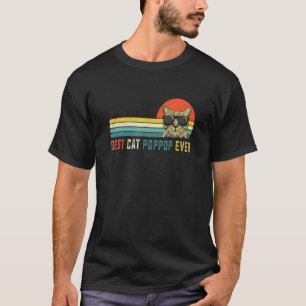 Camiseta Mejor Poppop de gato jamás Golpe Ajuste Día del Pa