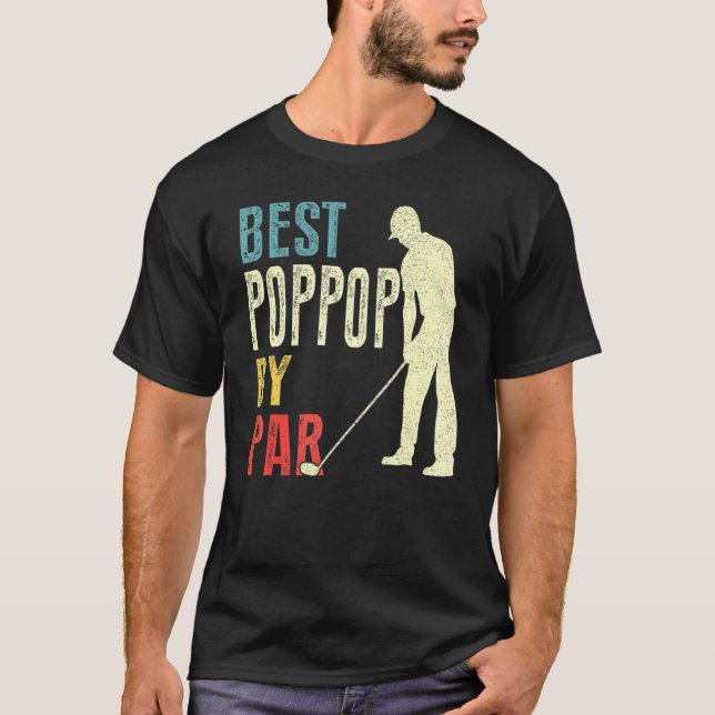 Camiseta Mejor Poppop para hombres de Par Golf padre de pap (Anverso)