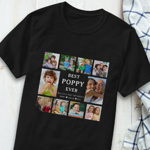 Camiseta Mejor Poppy de Todos los Tiempos Nietos 10 Collage
