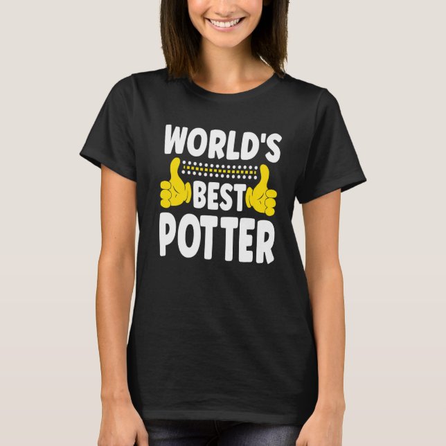 Camiseta Mejor Potter en la profesión de título de trabajo  (Anverso)