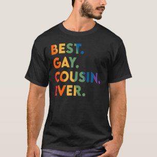 Camiseta Mejor Primo Gay De La Familia De Bandera Arcoiris