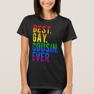 Camiseta Mejor Primo Gay De La Familia De Bandera Arcoiris 