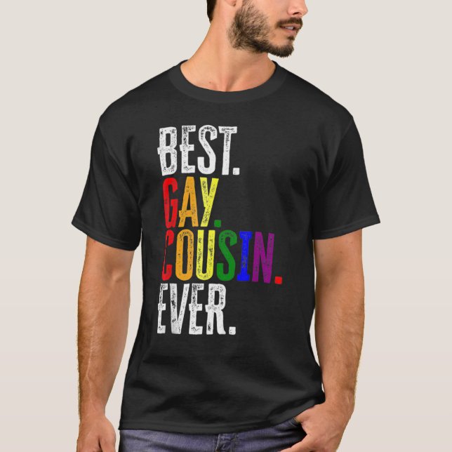 Camiseta Mejor Primo Gay Que Haya Orgullo Lgbt Arcoiris (Anverso)