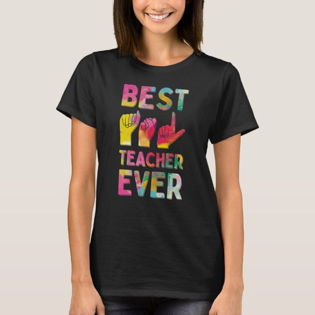 Camiseta Mejor Profesor de ASL (Anverso)