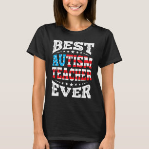 Camiseta Mejor Profesor De Autismo 4 De Julio Estados Unido