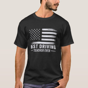 Camiseta Mejor Profesor de Conducir Diseño de Bandera Ameri