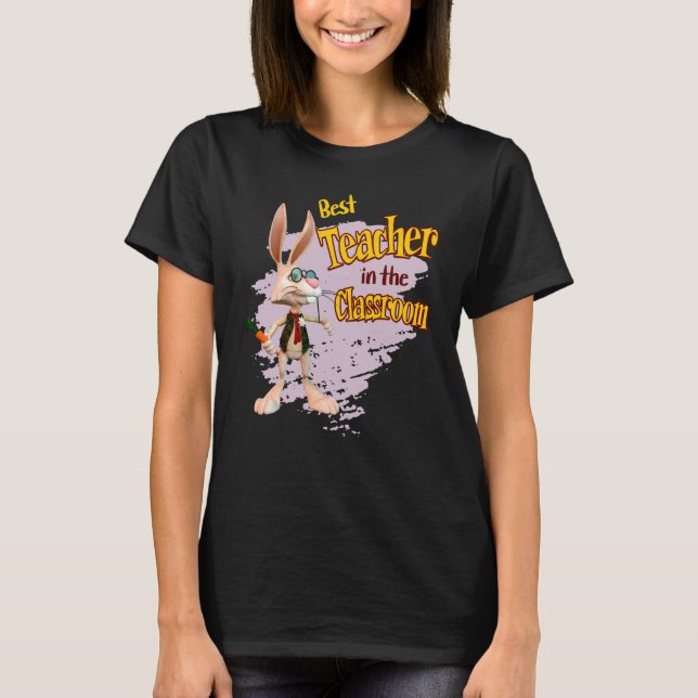 Camiseta Mejor profesor de conejo en aula (Anverso)