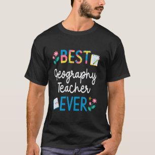 Camiseta Mejor profesor de geografía alguna vez Querido pro