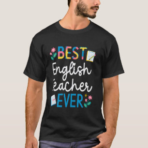 Camiseta Mejor profesor de inglés de todos los tiempos, enc