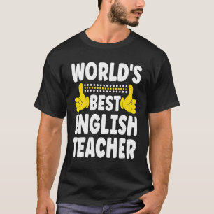 Camiseta Mejor profesor de inglés del mundo Título del pu