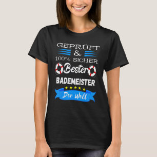 Camiseta Mejor Profesor de Natación Bademeister Piscina Re