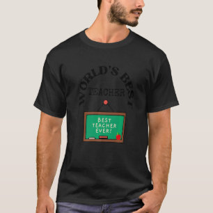 Camiseta Mejor profesor del mundo, regalo para profesor pre