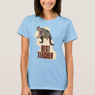Camiseta Mejor Profesor Dinosaurio Humor de Aula