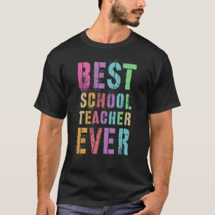 Camiseta Mejor Profesor Escolar Gracias Ap De Verano