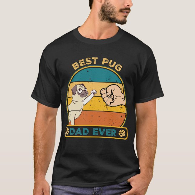 Camiseta Mejor Pug Dog Dad (Anverso)