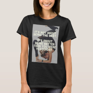 Camiseta Mejor que ayer - Motivación del yoga femenino