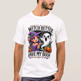 Camiseta Mejor Que La Bruja Tenga Boo | Halloween Vibes Spo