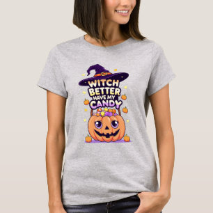 Camiseta Mejor Que La Bruja Tenga Mi Vela - Cute Kawaii Hal