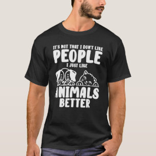 Camiseta Mejor que los animales introvertan a perros gatos 