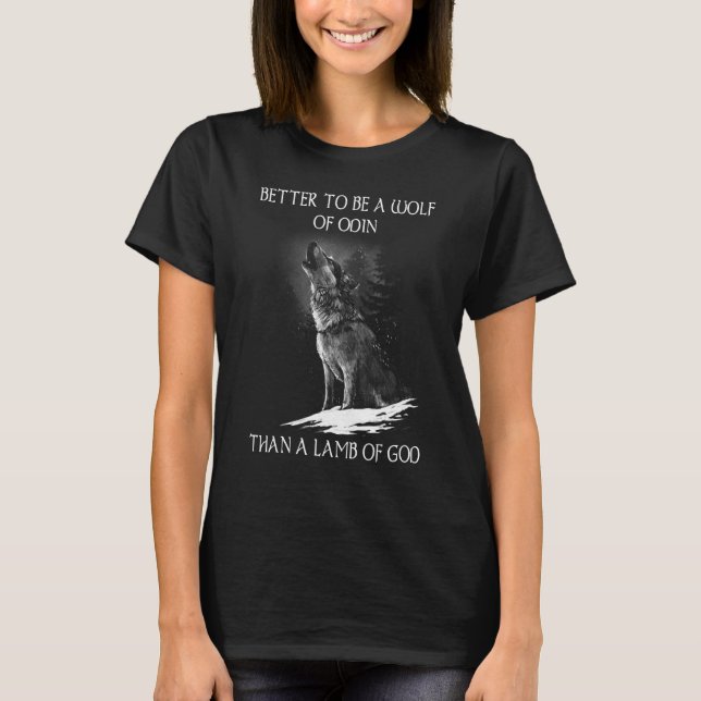 Camiseta Mejor que los lobos de Odin Valhalla Shieldmaiden  (Anverso)