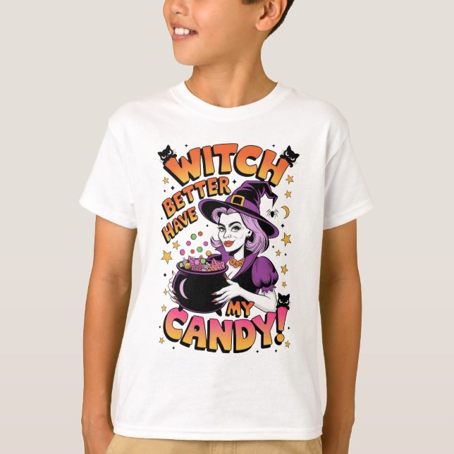 Camiseta Mejor Que Mi Candy Funny Halloween (Anverso)