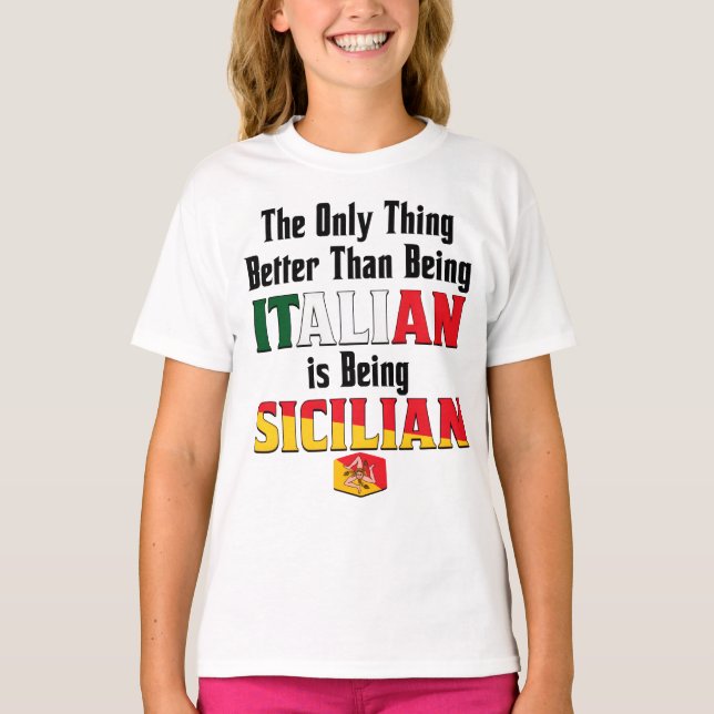 Camiseta Mejor que ser italiano es ser siciliano (Anverso)