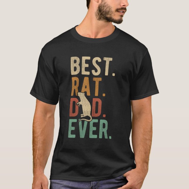 Camiseta Mejor Rata De Papá Cada Vez Graciosa Mascota Rata  (Anverso)