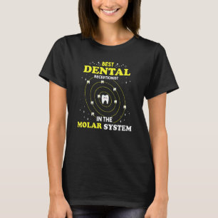 Camiseta Mejor Recepcionista Dental En El Dent Molar System