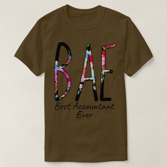 Camiseta Mejor regalo contable para contadores BAE (Diseño del anverso)