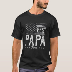Camiseta Mejor regalo de abuelo de bandera estadounidense p