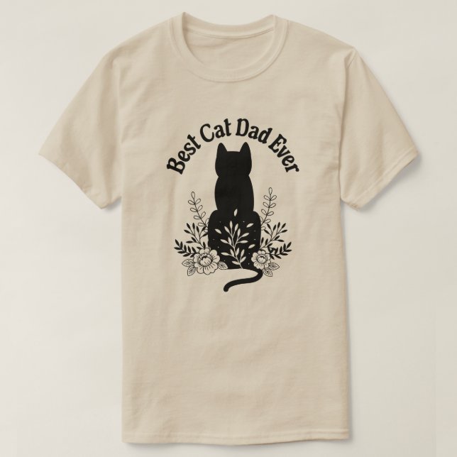 Camiseta Mejor Regalo de Gato de Papá Nunca Gato (Diseño del anverso)