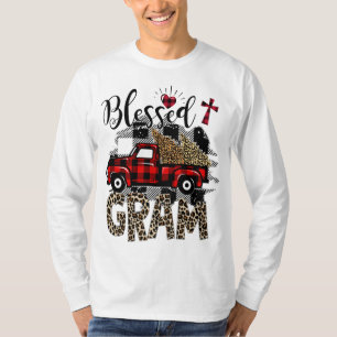 Camiseta Mejor regalo de Gram bendecido por el leopardo del