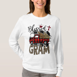 Camiseta Mejor regalo de Gram bendecido por el leopardo del
