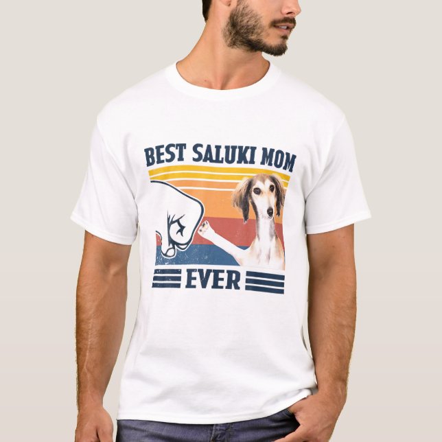 Camiseta Mejor Regalo de Mamá Saluki Perro Gracioso Mamá Ma (Anverso)