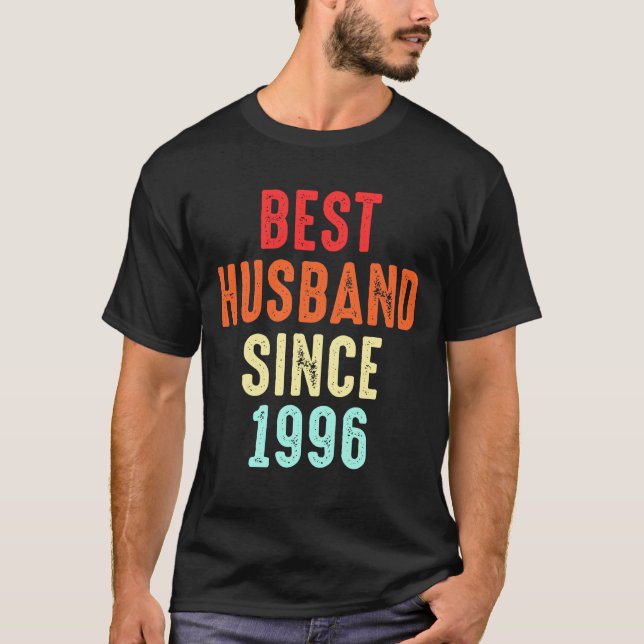Camiseta Mejor regalo de marido desde 1996 Groom matrimonia (Anverso)