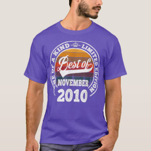 Camiseta Mejor Regalo De Noviembre De 2010 Por 12 Años